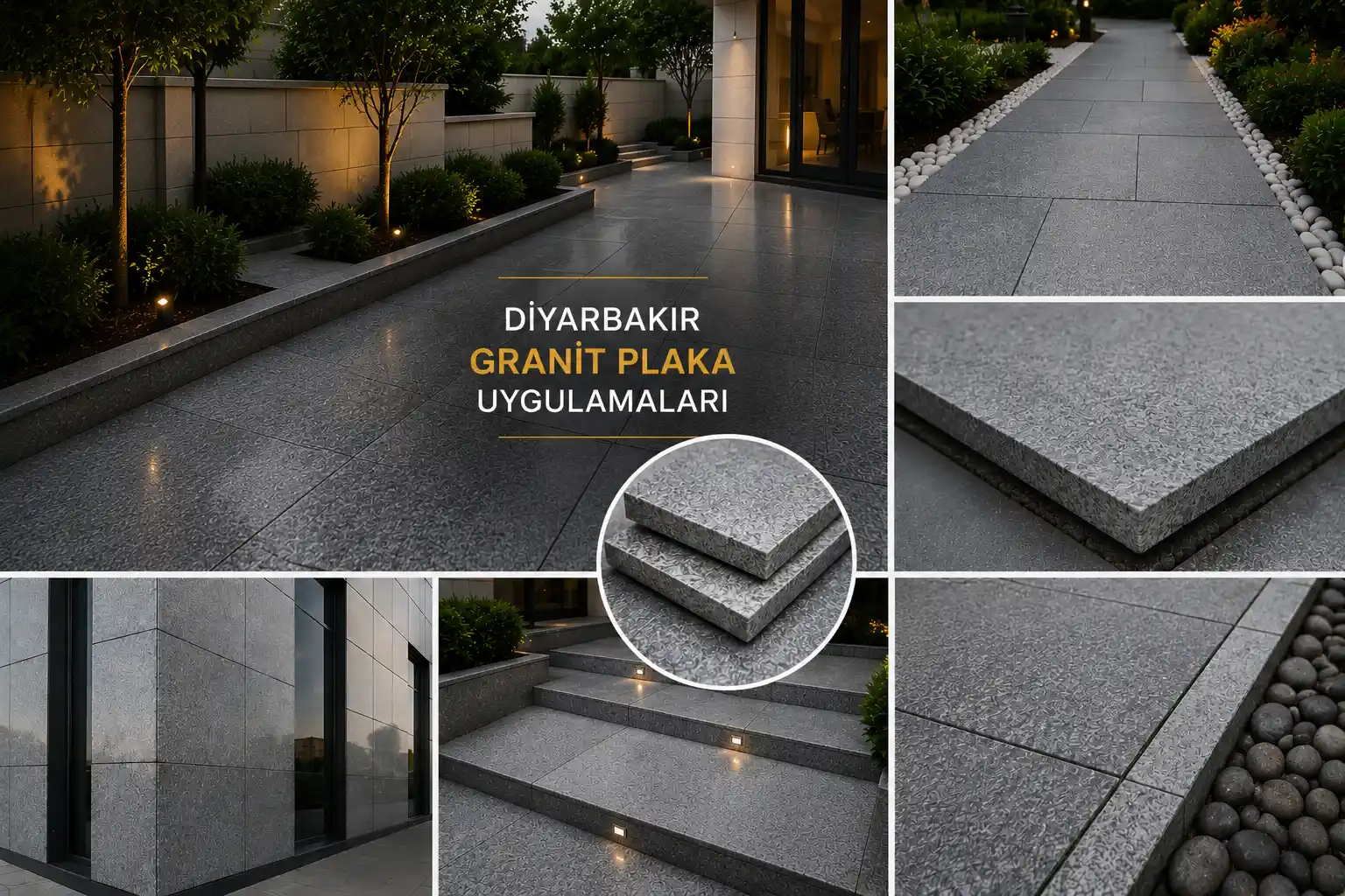 Diyarbakır Granit Plaka Taşı Uygulamaları  Dinç Granit Yapı